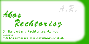akos rechtorisz business card